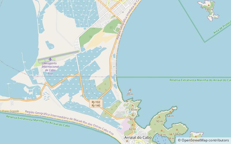 foguete beach cabo frio location map