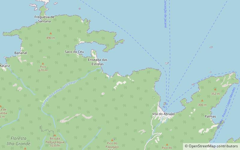 feiticeira beach ilha grande location map