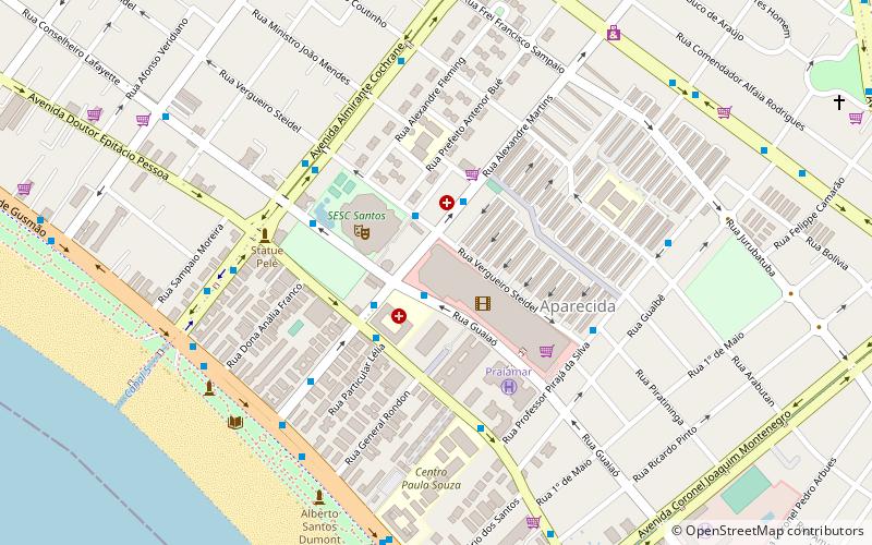 praiamar shopping santos location map