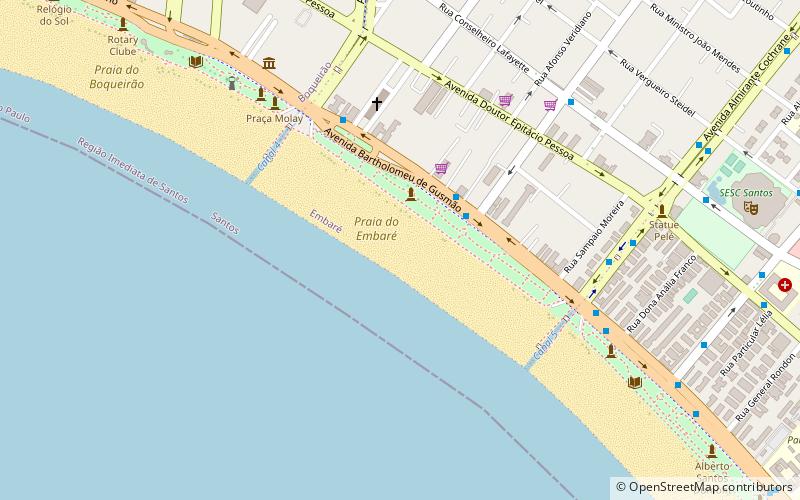 praia do embare santos location map
