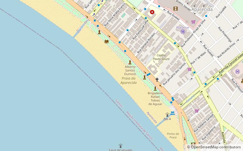 praia da aparecida santos location map