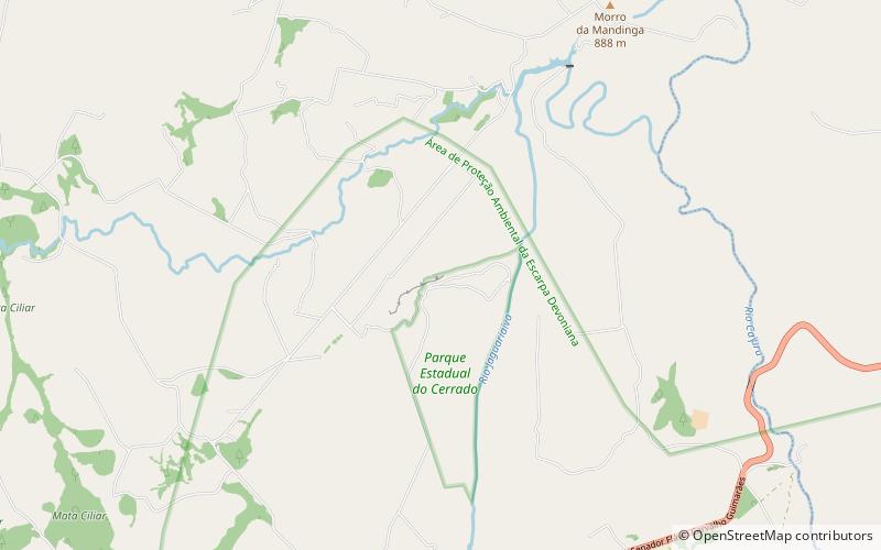 arroio santo antonio cerrado state park location map