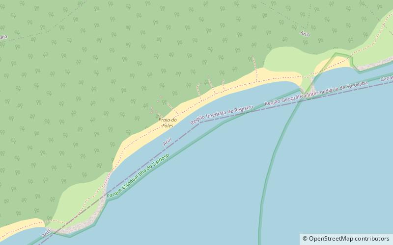 praia do foles ilha do cardoso state park location map