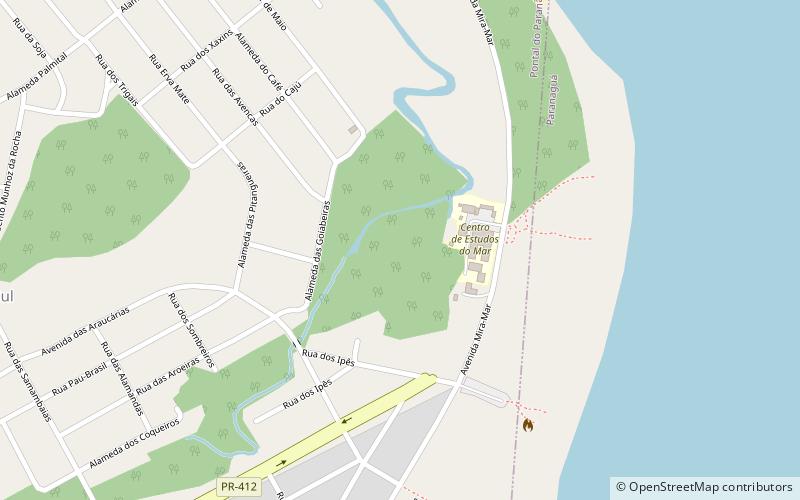 rio pereque municipal nature park pontal do parana location map