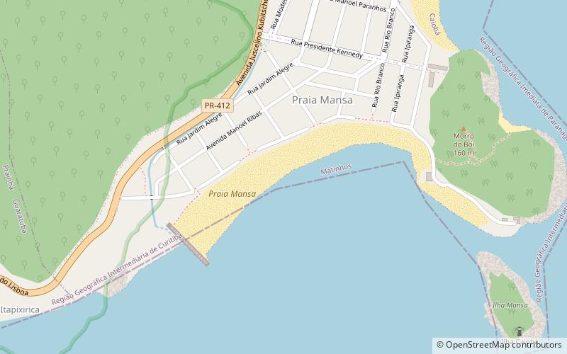 mansa beach matinhos location map