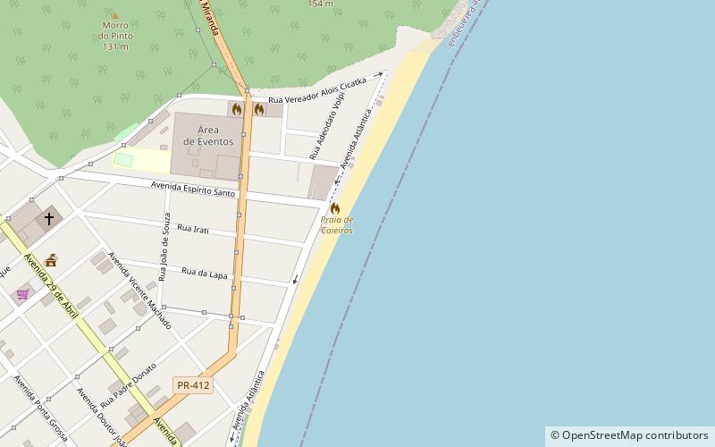 praia das pedras guaratuba location map