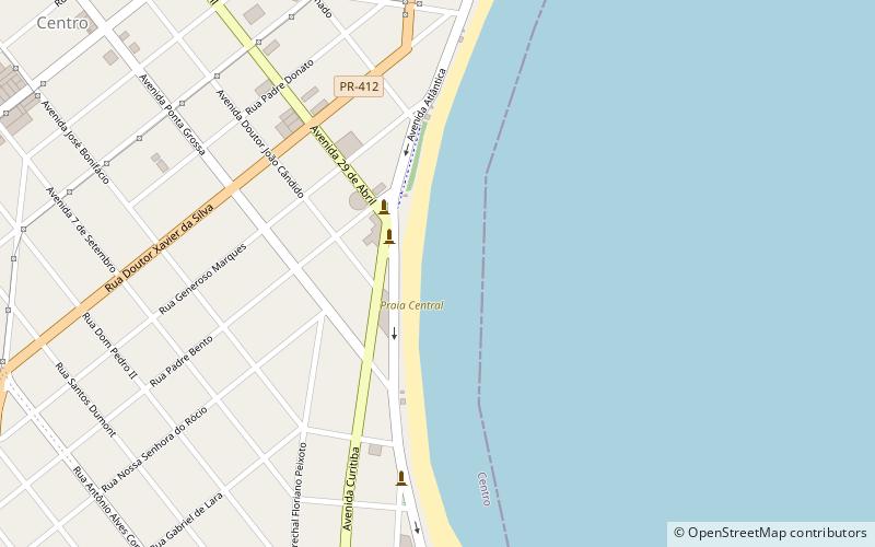 praia central guaratuba location map