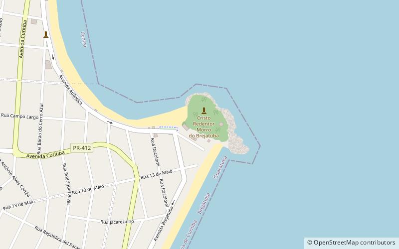guaratuba beach location map