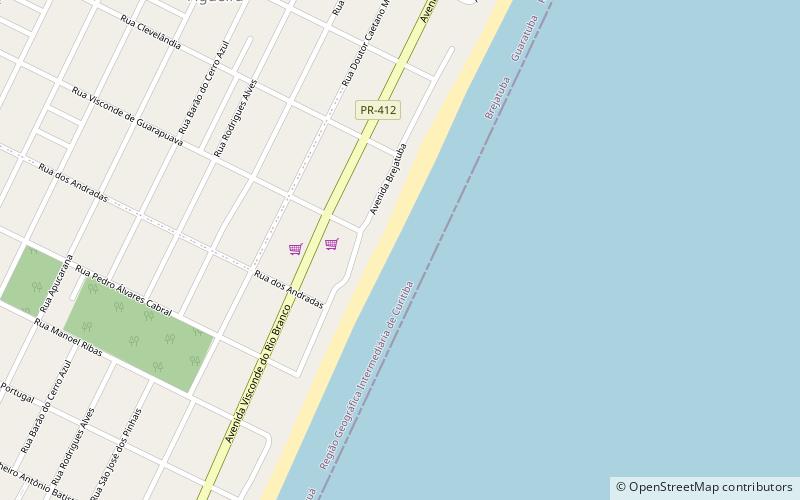 brejatuba beach guaratuba location map