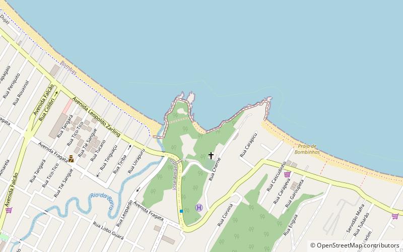 praia do ribeiro bombinhas location map