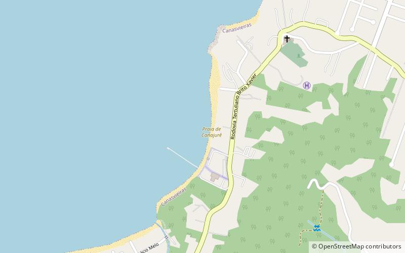 praia de canajure florianopolis location map