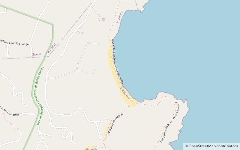 praia vermelha imbituba location map