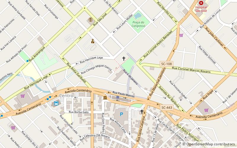 shopping della criciuma location map