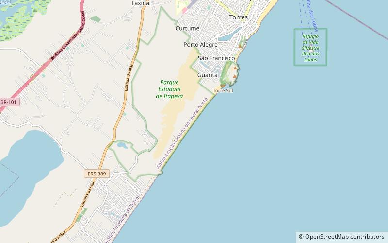 praia de itapeva torres location map