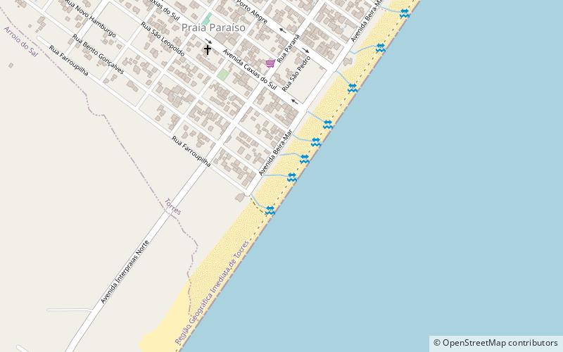 praia paraiso torres location map