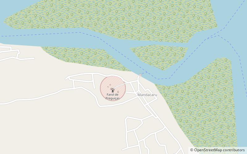 Preguiças Lighthouse location map
