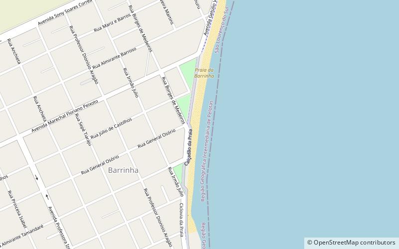 barrinha beach sao lourenco do sul location map
