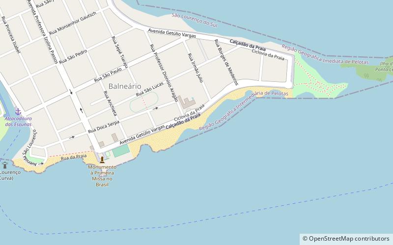 nereidas beach sao lourenco do sul location map