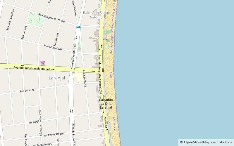 praia do laranjal pelotas location map