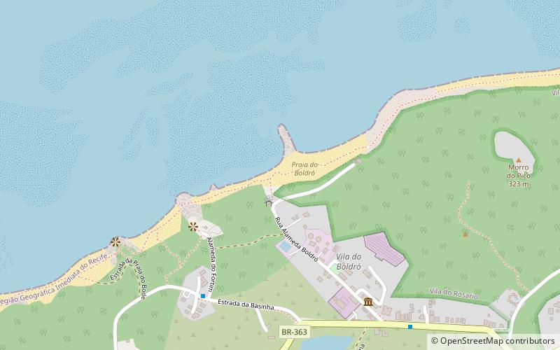 praia do boldro fernando de noronha location map