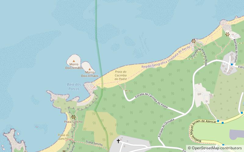 praia do cacimba do padre fernando de noronha location map