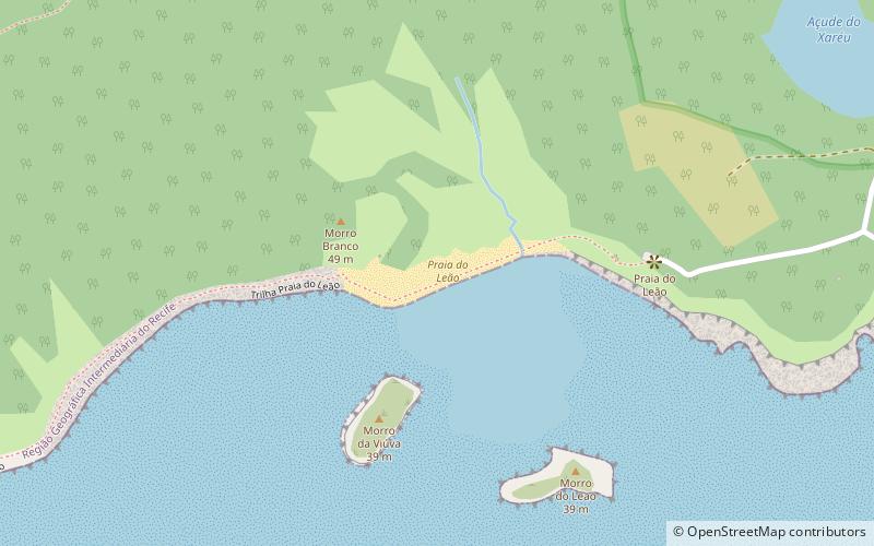 praia do leao fernando de noronha marine national park location map