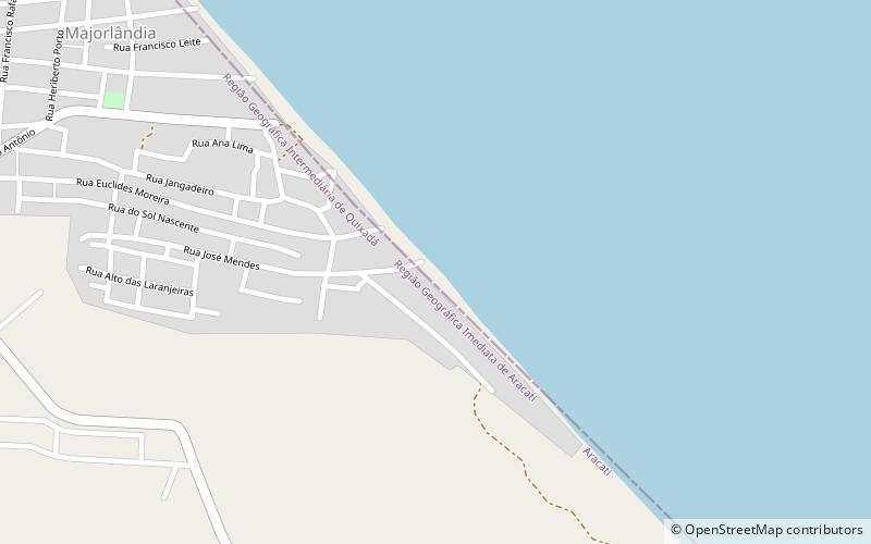 majorlandia beach aracati location map