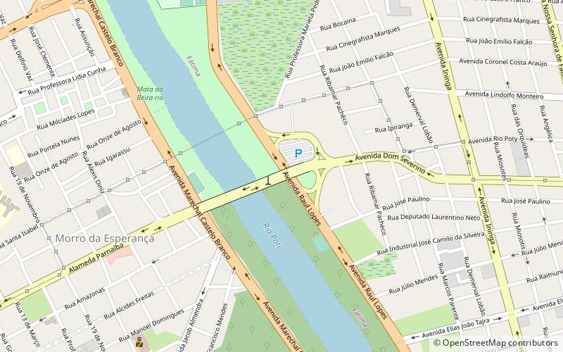 João Isidoro França Sesquicentennial Cable Suspension Bridge location map