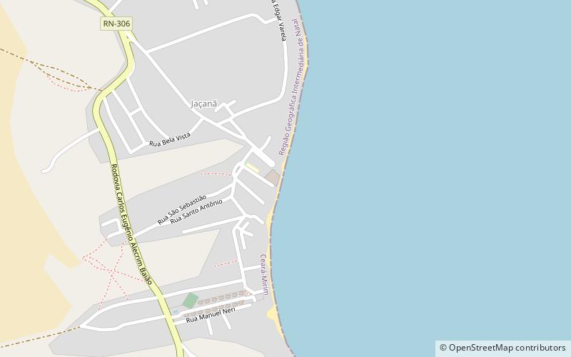 praia de jacuma natal location map