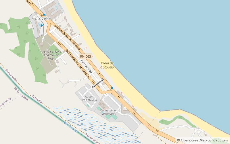 praia de cotovelo parnamirim location map