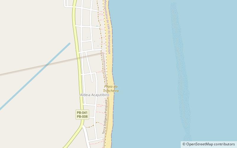 praia da trincheira baia da traicao location map