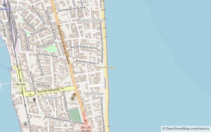 praia formosa cabedelo location map