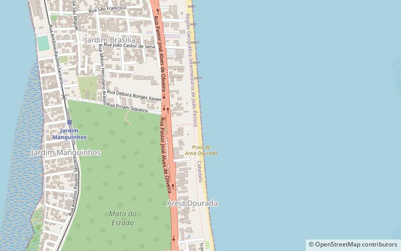 praia de areia dourada cabedelo location map