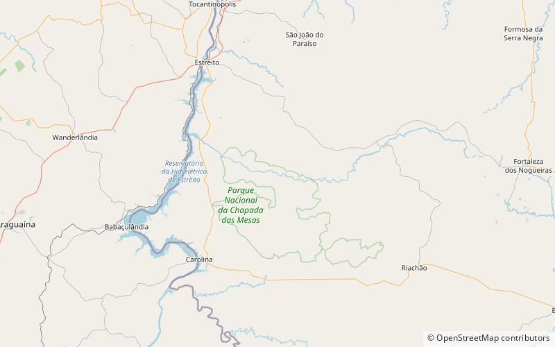 prata chapada das mesas national park location map