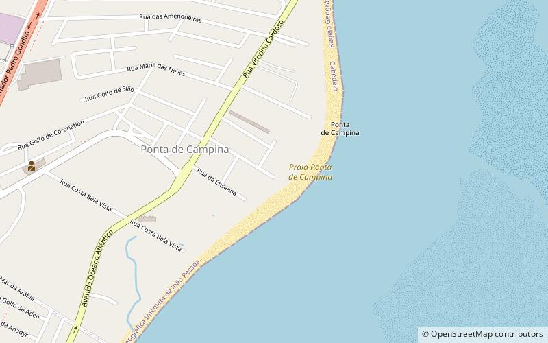praia ponta de campina joao pessoa location map