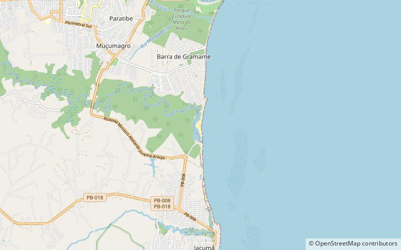 praia de gramame joao pessoa location map