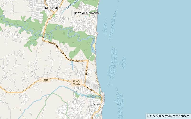 praia barra de gramame location map