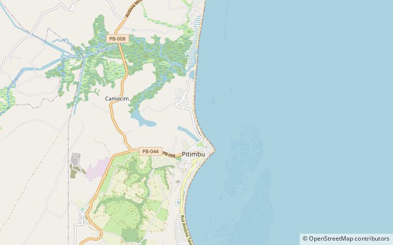 praia das falesias pitimbu location map