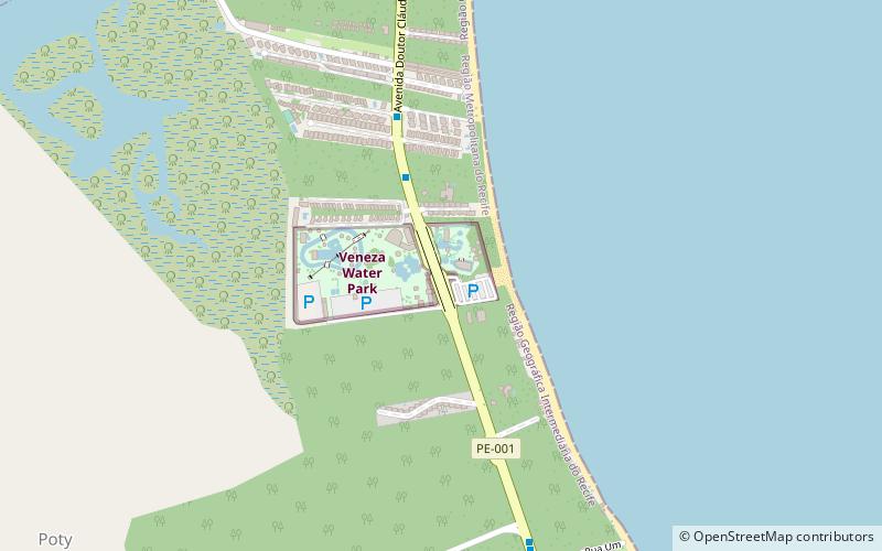 veneza water park location map