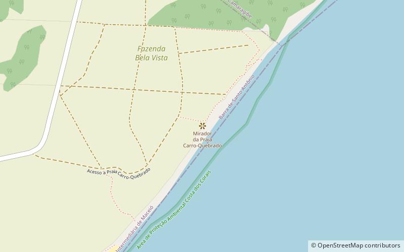 mirador da praia carro quebrado barra de santo antonio location map