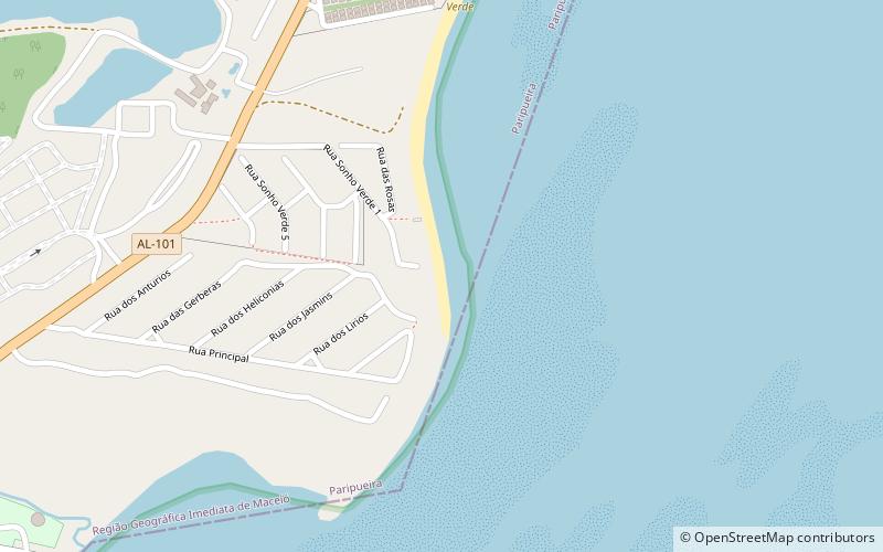 praia do sonho verde paripueira location map