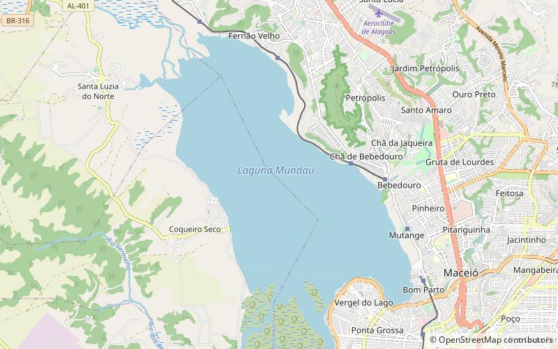 Mundaú Lagoon location map