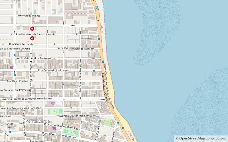 praia de jatiuca maceio location map