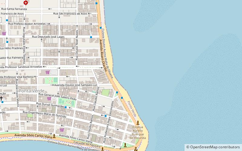praia de ponta verde maceio location map
