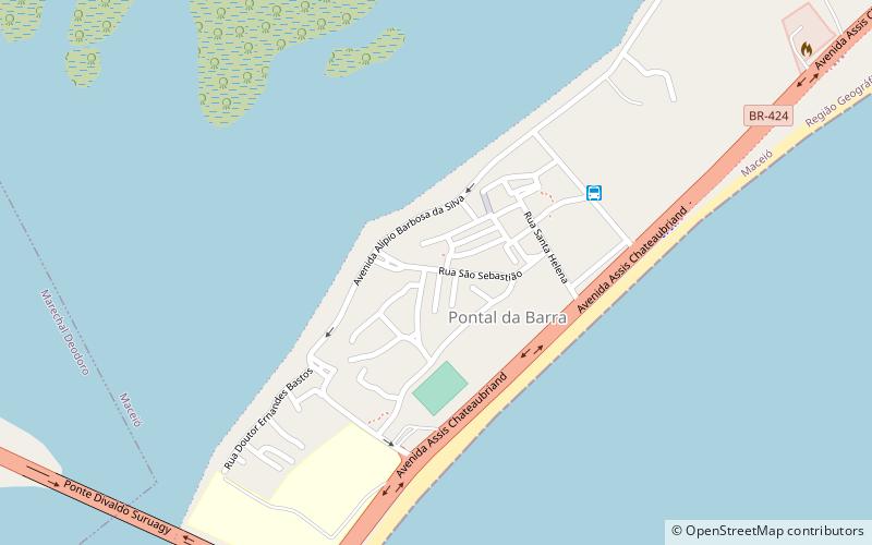 pontal surf beach maceio location map