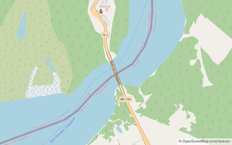Puente sobre el río Oyapoque location map