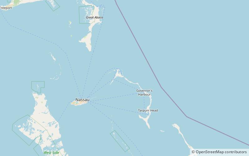 Gaulding Cay Beach location map
