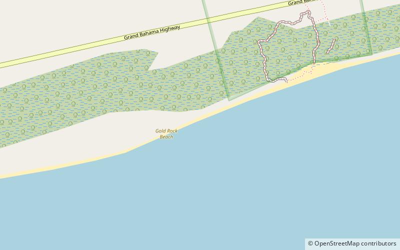 gold rock beach grand bahama location map
