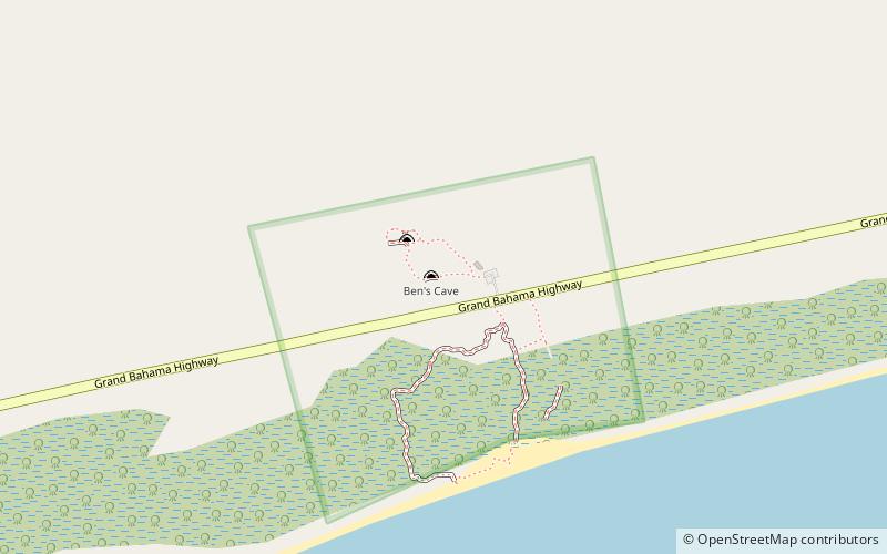 bens cave grand bahama location map