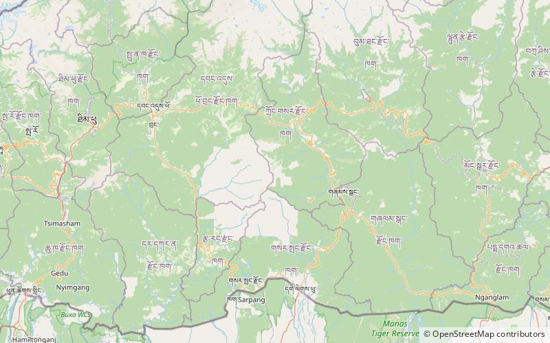 black mountains jigme singye wangchuck national park location map